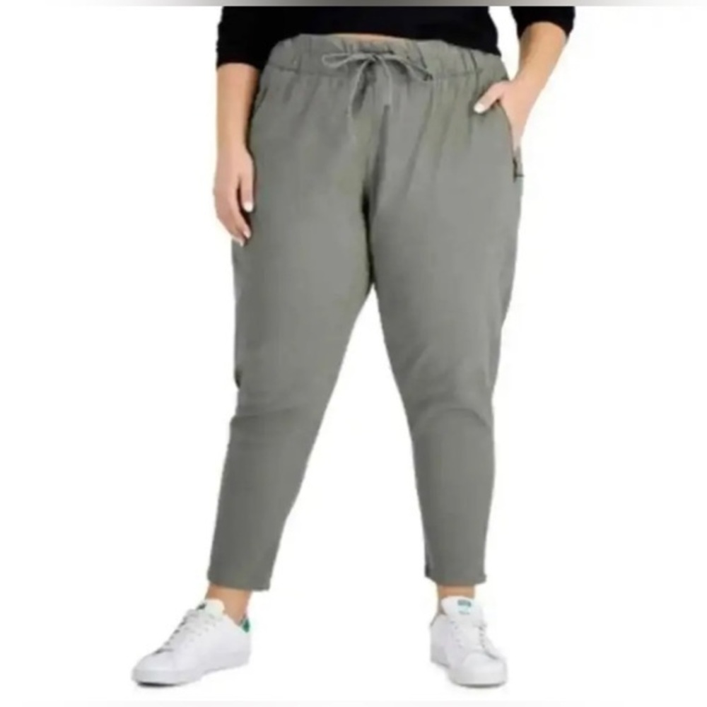 Celebrity Pink Khaki Kale Green Drawstring Pull On Pants Plus Size 3X NWT‎